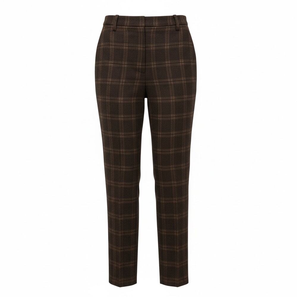 Apostrophe Petites 14 Brown Plaid Wool Blend Lined Pants